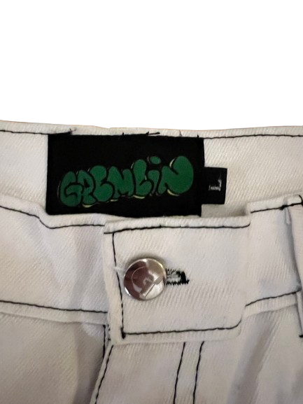 Gremlin Carpenter Looped Jorts - OG White Denim Wash